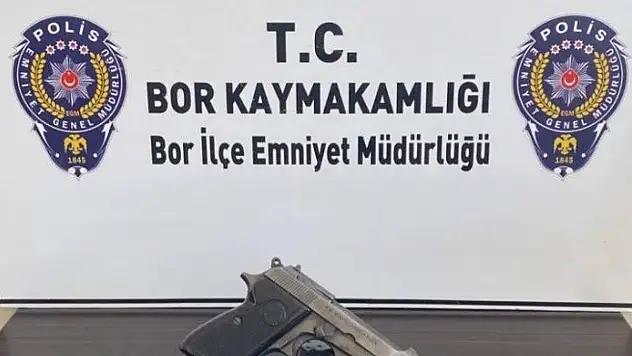Niğde'de silah ve çalıntı motosiklet yakalandı!