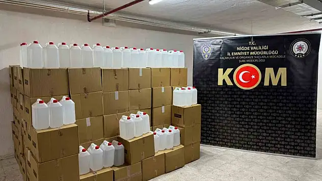 4 bin litre kaçak alkol ele geçirildi