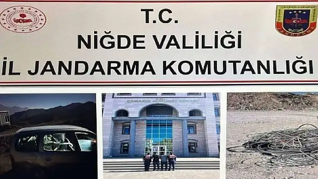 Kablo hırsızları yakalandı