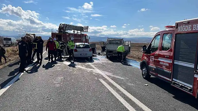 Niğde'de feci kaza: 1 ölü, 2 ağır yaralı