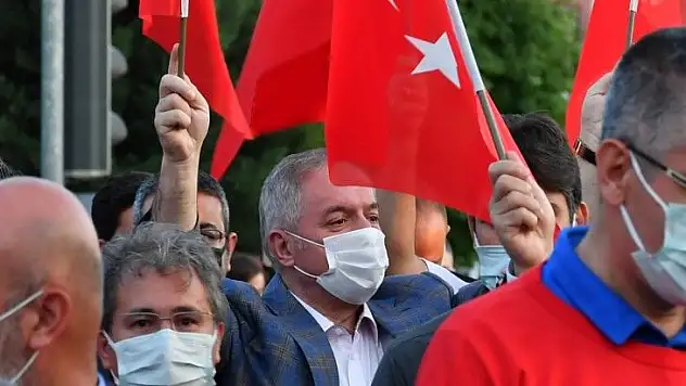 Nursaçan, Demokrasi Yürüyüşüne katıldı