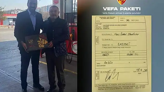Okuducu'dan, Kayserispor'a destek
