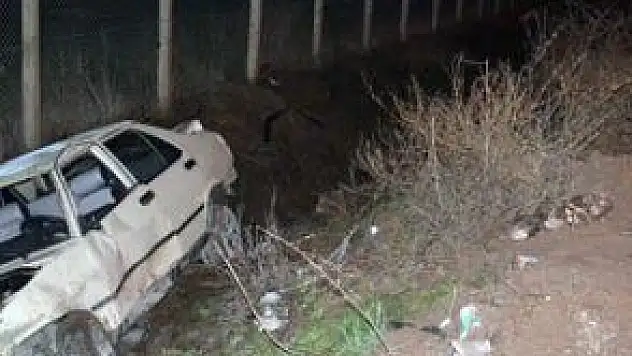 OTOMOBİL YOLDAN ÇIKTI: 3 YARALI