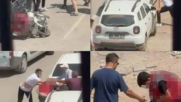 Trafikte kuryeye şiddet