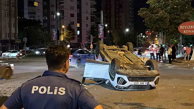 Kayseri'de kaza! Araç takla attı, içinde 3 kişi vardı
