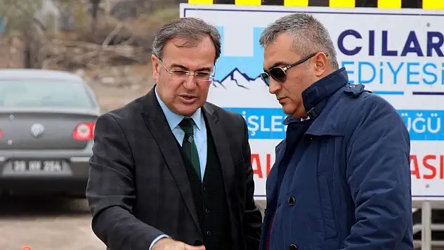 Özdoğan, yol yapım çalışmalarını inceledi
