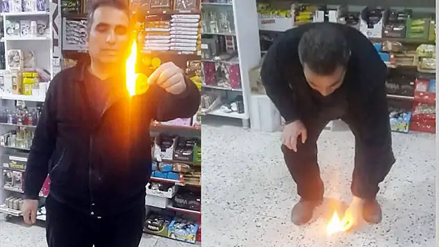 Bakkal cipsi ateşe verdi!
