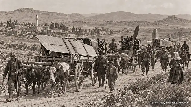 Parçaları kağnılarla taşınan uçak fabrikası…