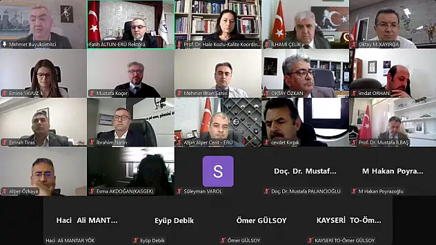 Rektör ve Başkan 'çevrim içi' toplantıda bakın ne konuştu!