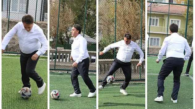 Ronaldo Başkan! Topu görünce dayanamadı, ceketi çıkardı, futboldaki hünerlerini sergiledi