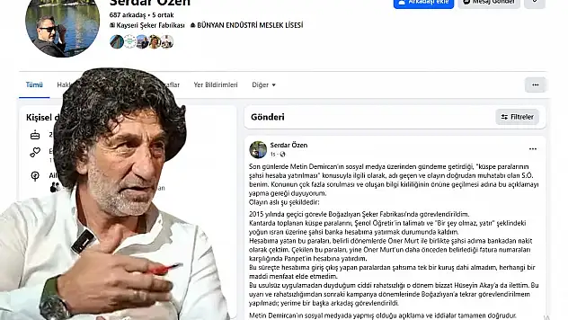 'S.Ö. benim' dedi ve Kayseri Şeker ile ilgili o iddiayı doğruladı!
