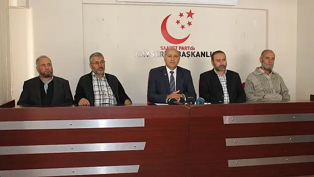 Saadet Partisi Melikgazi İlçe Başkanı Sinan Aktaş