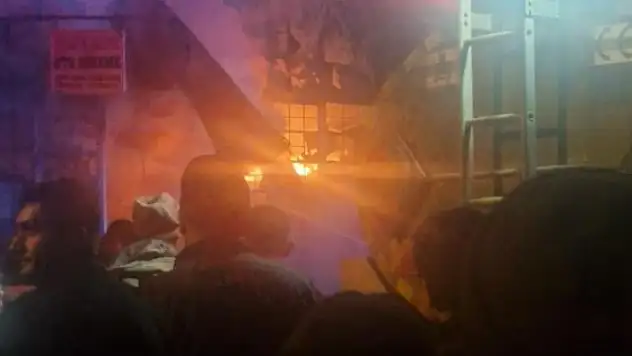 Sanayide korkutan yangın