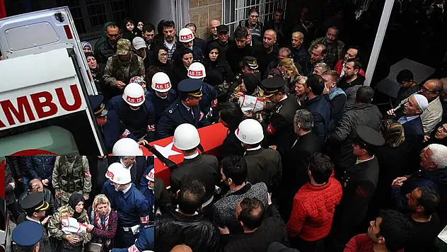 Şehit oğlunun kamuflaj montunu giydi!