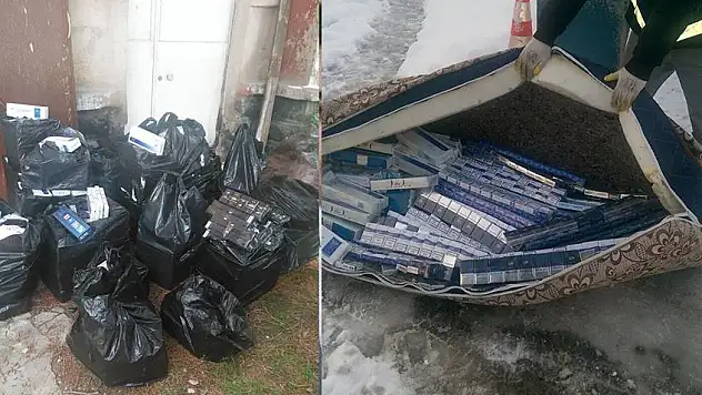 Malatya karayolunda kaçak sigara operasyonu