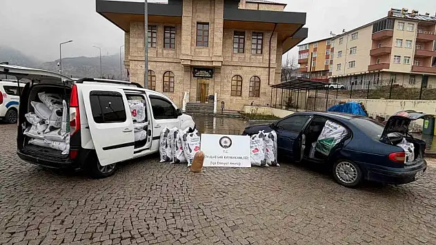 1 ton 9 kilogram tütün ele geçirildi