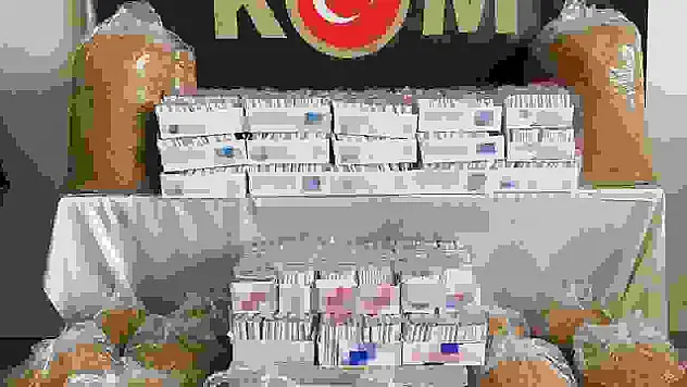 Sivas'ta 102 kilogram kaçak tütün ele geçirildi