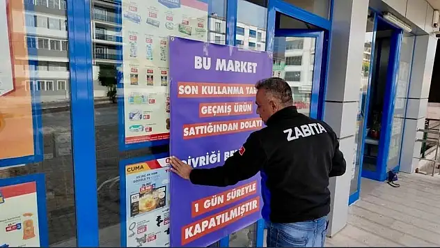 Tarihi geçmiş ürün satan zincir market kapatıldı