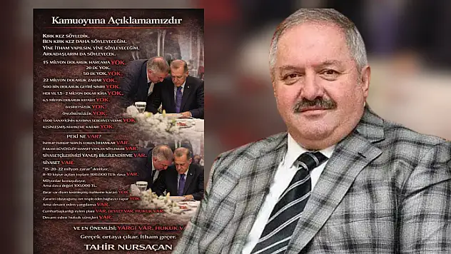 Tahir Nursaçan: Gerçek ortaya çıkar, itham geçer