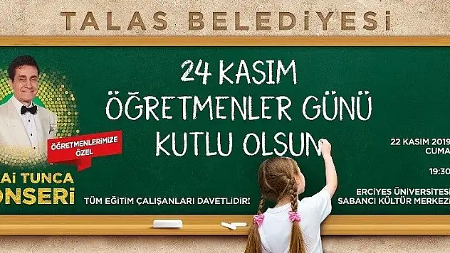 Talas Belediyesi'nden öğretmenlere özel konser
