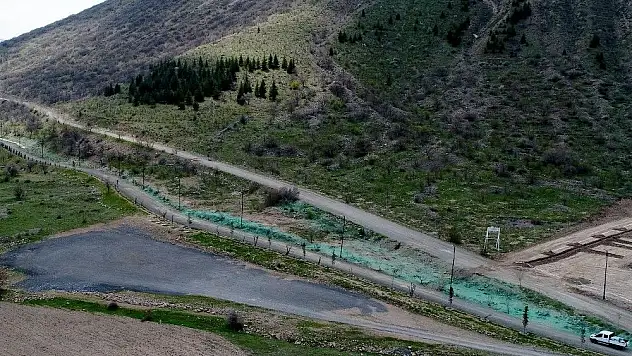 Talas'ta dört bir koldan yeşil alan çalışması