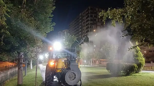 Talas'ta haşereyle mücadele sürüyor