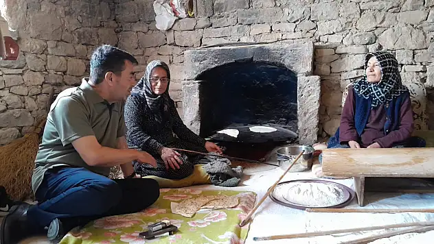 Tandır başında bir başkan!