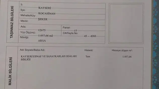 Tapuyu aldılar! Kayseri'ye bakın ne yapılacak?