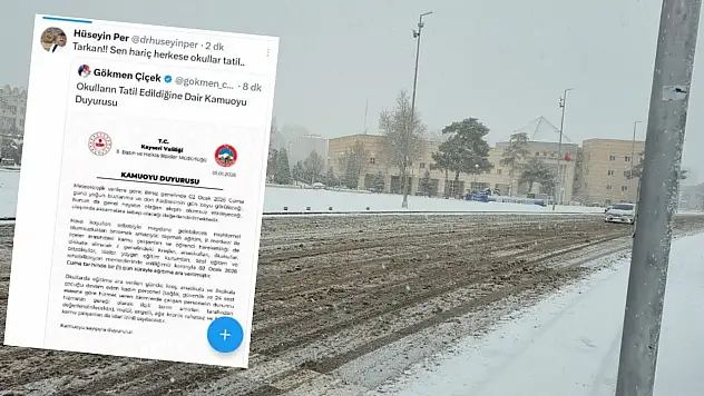 'Tarkan!! Sen hariç herkese okullar tatil'