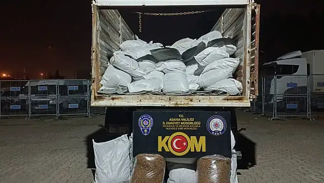 4 ton kaçak tütün ele geçirildi