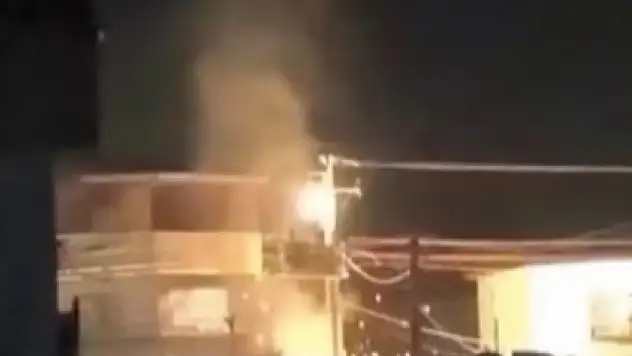 Trafo havai fişek gibi patladı!