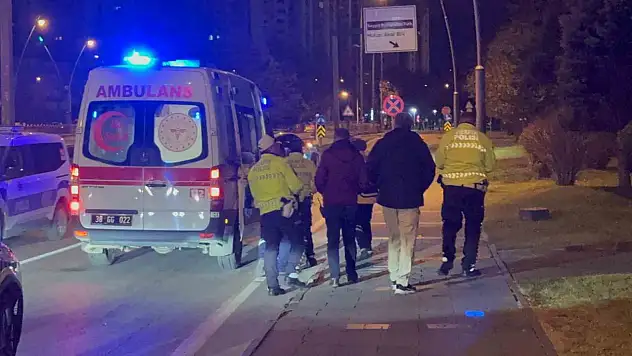 Kayseri'de ekipleri alarma geçiren olay! Polise çarpıp, kaçtı