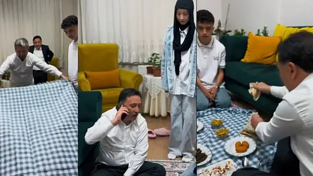 Vali Çiçek, aile sofrasına misafir oldu