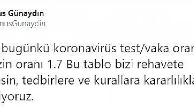Vali Günaydın, uyardı!