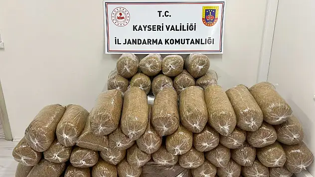 Yahyalı'da durdurulan araçta 285 kilo ele geçirildi