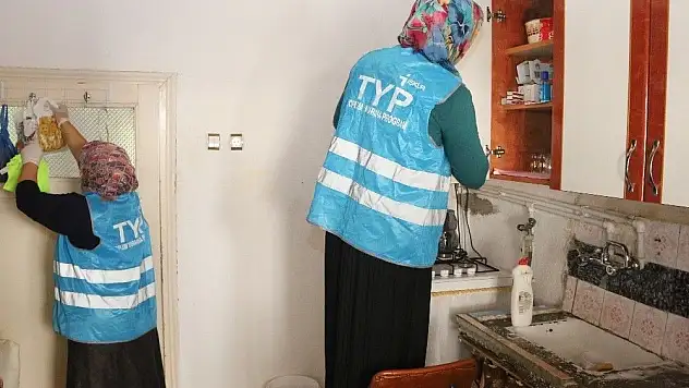 Yahyalı'da evde temizlik hizmeti yüzleri güldürüyor