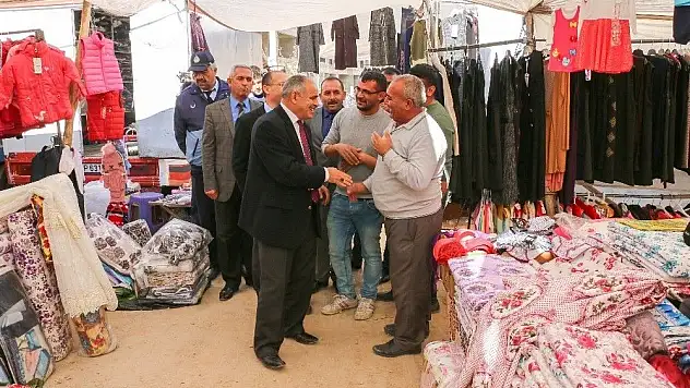 Yahyalı'da pazar düzenleme çalışması