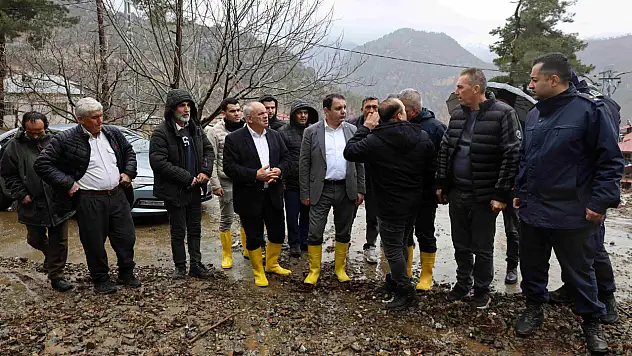 Yahyalı'da selin izleri yerinde incelendi