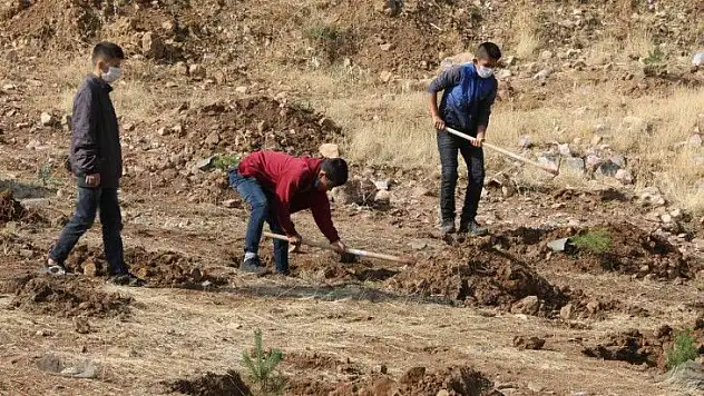 Yahyalılı  gençler fidanları toprakla buluşturdu