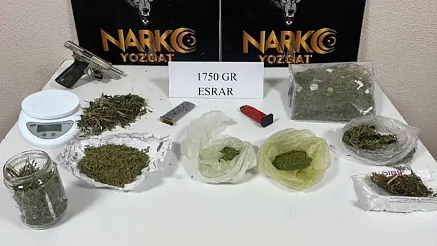Polis o adresleri takibe almıştı, bin 750 gram esrar ele geçirildi