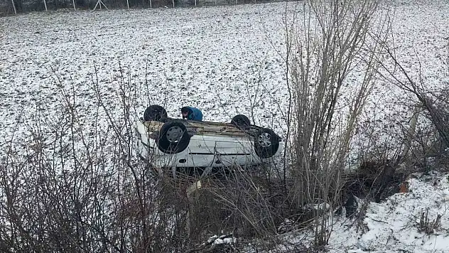 Otomobil takla attı: Sürücü hastaneye kaldırıldı