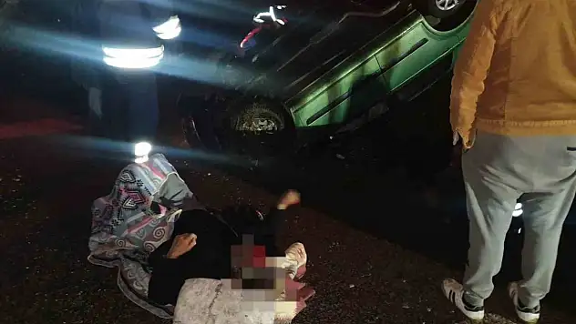 Takla atan araçta iki kişi yaralandı!
