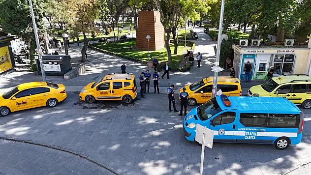 Zabıta ekipleri, Kayseri'deki taksileri mercek altına aldı