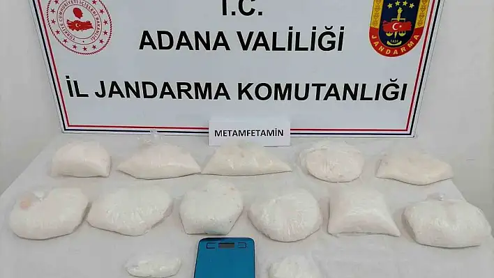 Jandarma valizde 10 kilo 244 gram metanfetamin ele geçirildi