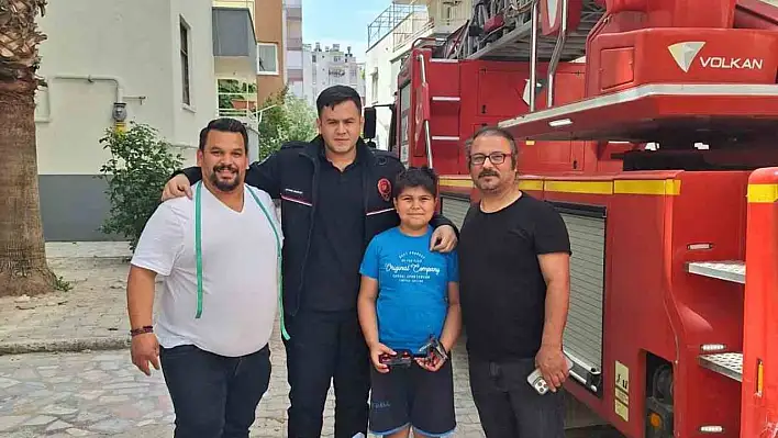 10 yaşındaki Tunahan'ın yardımına itfaiye ekipleri koştu