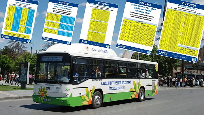 13 Aralık'tan itibaren bazı hatlarda sefer saatleri güncellendi