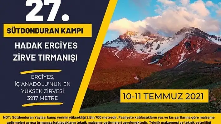 Zirve Tırmanışı 10 Temmuz'da yapılacak