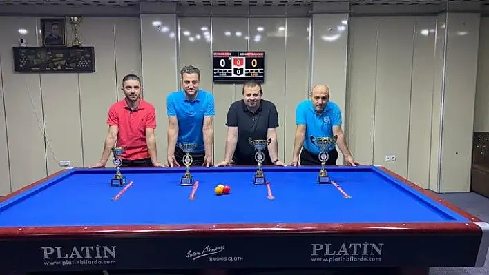 3 Bant Bilardo İl Birinciliği tamamlandı