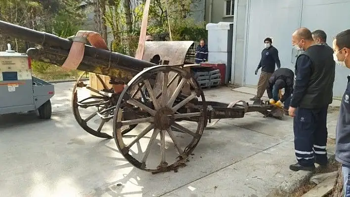 77 yıllık sahra topu müzelik oldu