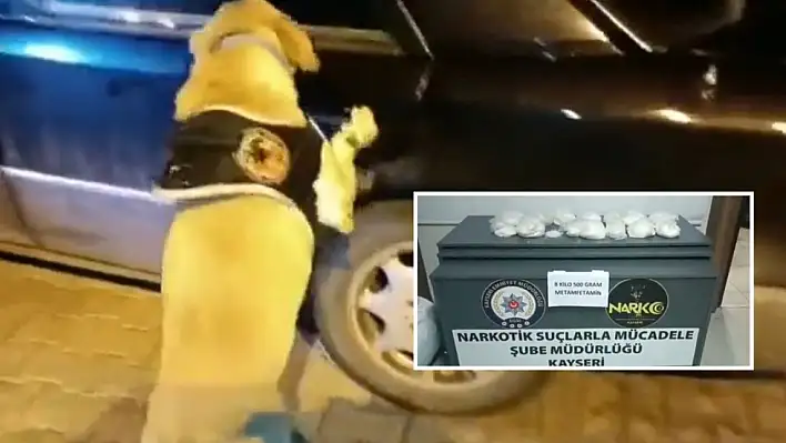 8,5 kilo uyuşturucu ele geçirildi